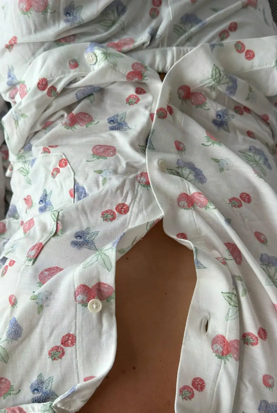 Lazy Morning Oversized Shirt & Pants Set – Summer Berries